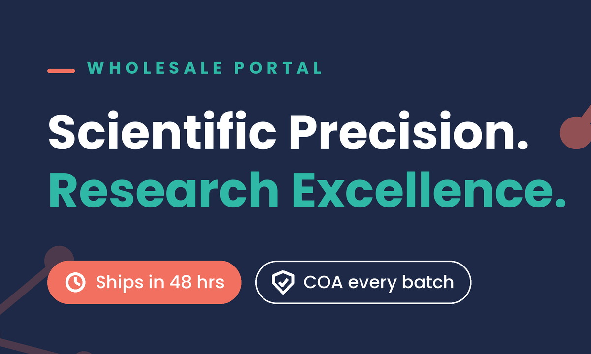Peptide Club wholesale portal — scientific precision, research excellence. Orders processed within 48 hours. Made in the USA, medical-grade quality, precision formulated, third-party lab tested, research use only.
